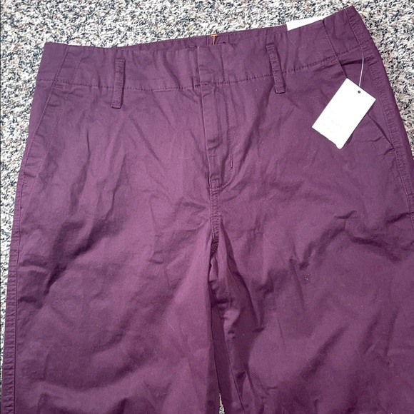 A New Day Straight Leg High Rise Woman’s Trousers Size 10 Burgundy | NWT - Picture 2 of 8